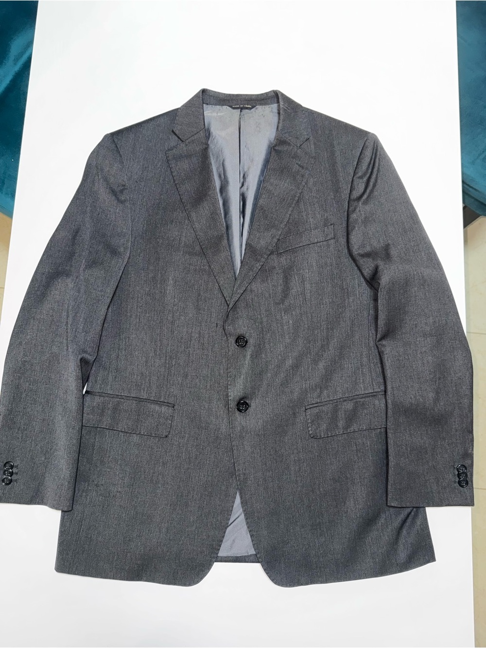 Banana Republic Men’s Gray Wool Twill Blazer 42R Modern Fit 2-Button